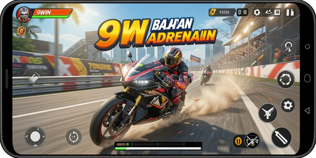 Gameplay seru balapan motor di 9WIN dengan grafis menakjubkan.