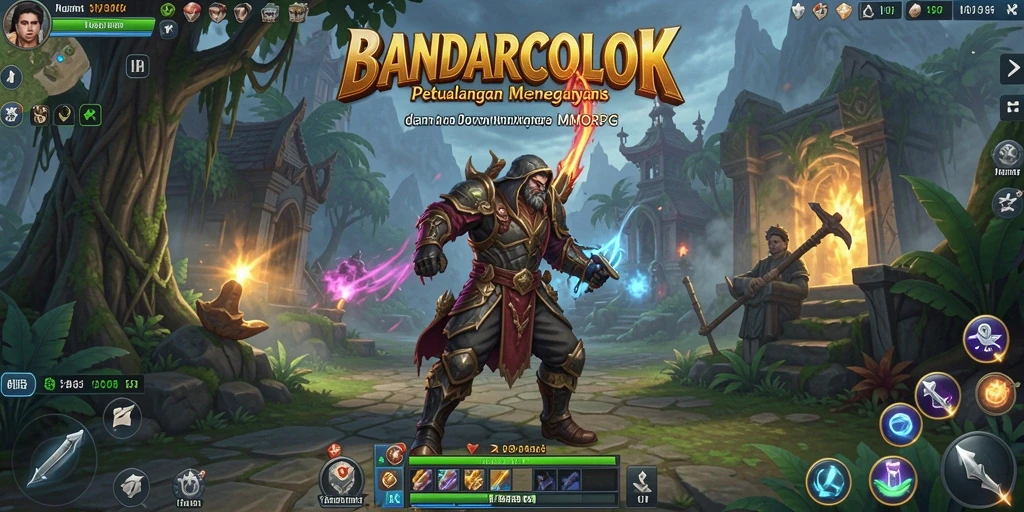 Tangkapan layar gameplay BANDARCOLOK yang menunjukkan pertempuran epik di dunia MMORPG.