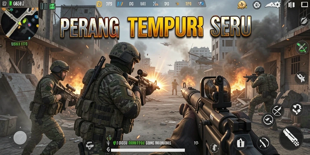 Tangkapan layar dari gameplay seru G668 di medan pertempuran.