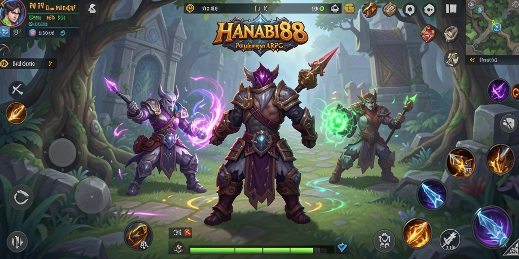 Tangkapan layar menampilkan aksi gameplay seru di HANABI88.