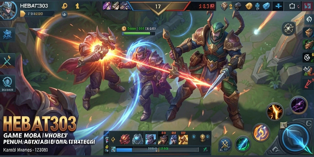 Tampilan gameplay HEBAT303 menampilkan pertempuran tim yang intens.