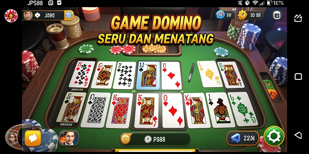 Screenshot JPS88 menampilkan suasana seru saat bermain Domino.