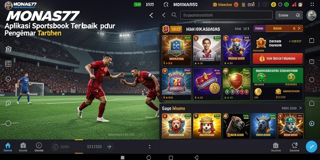 Tampilan gameplay Sportsbook yang menarik di MONAS77.