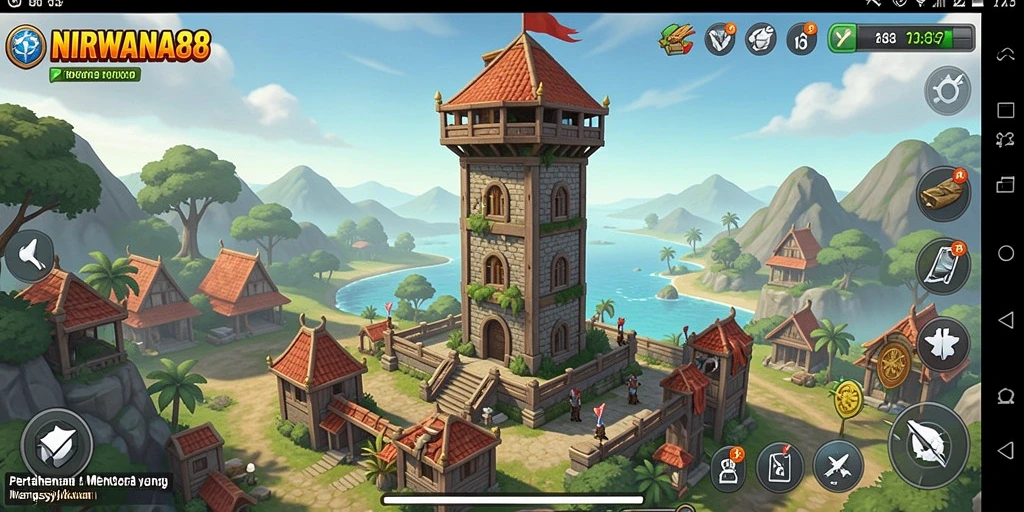 Tampilan strategis gameplay Tower Defense yang mendebarkan.