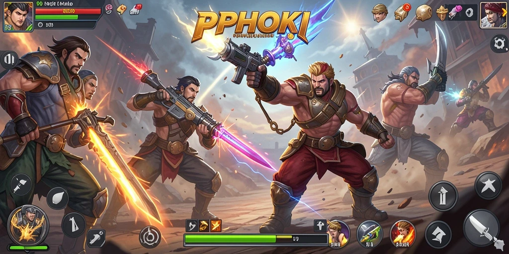 Screenshot PPHOKI menampilkan aksi pertarungan yang seru dan mendebarkan.