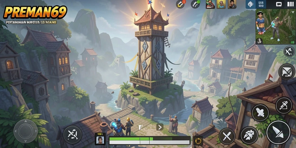 Tampilan seru dari gameplay PREMAN69 yang mendebarkan.