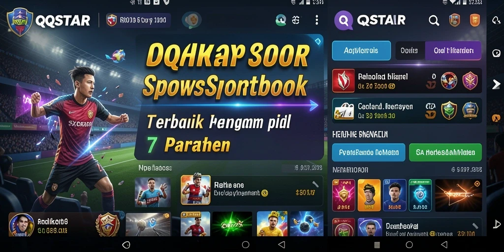 Tampilan utama QQSTAR dengan berbagai opsi taruhan olahraga.