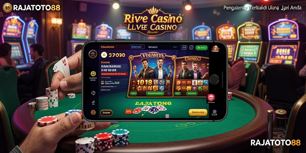 Tampilan gameplay Live Casino RAJATOTO88 yang memukau dengan dealer langsung.