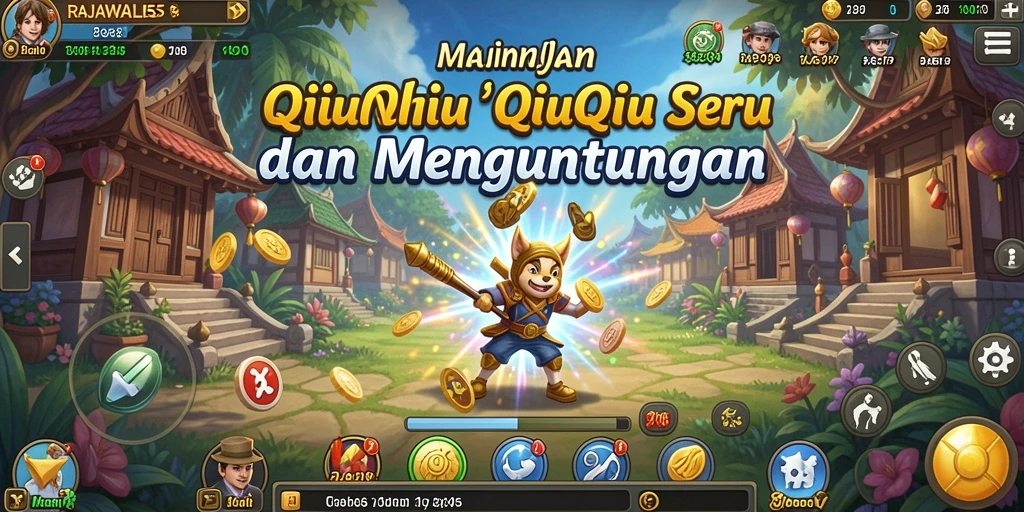Tampilan seru gameplay QiuQiu di RAJAWALI55