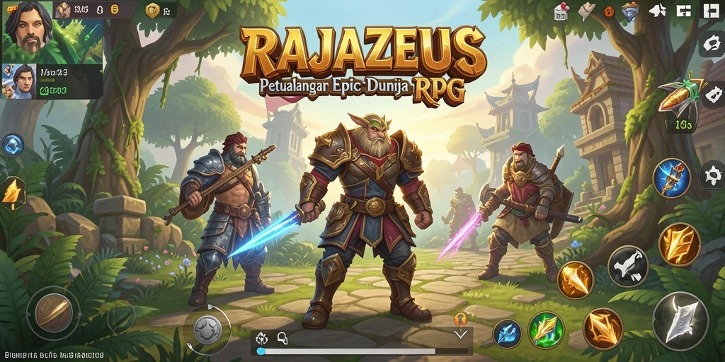 Tampilan gameplay epik dari RAJAZEUS yang penuh aksi.