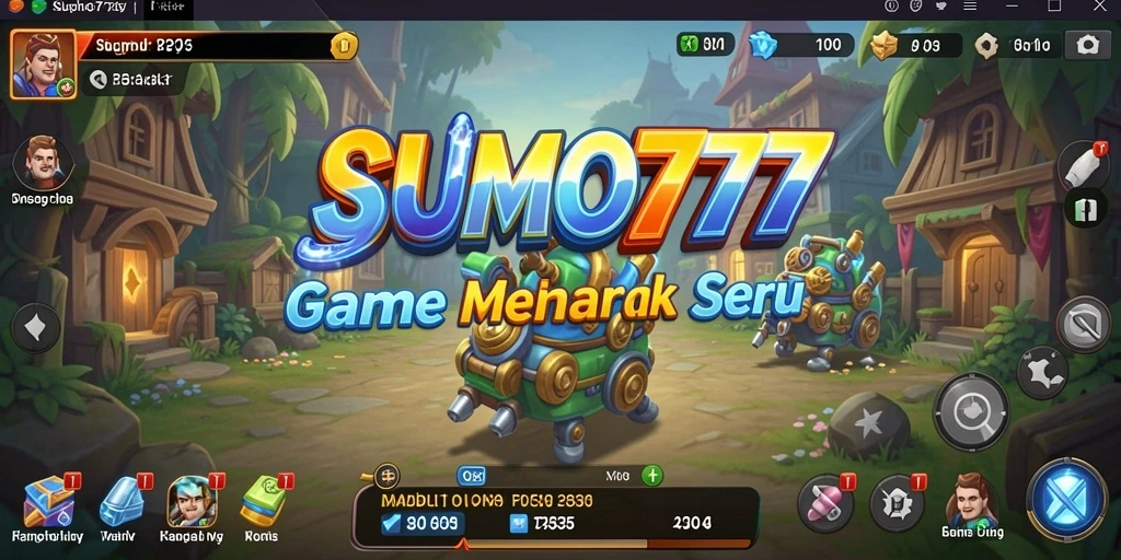 Tampilan gameplay <strong>SUMO777</strong> dengan karakter dan lingkungan yang menarik.