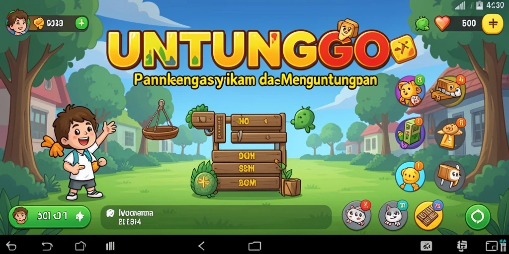 Tampilan gameplay UNTUNGGO yang menarik dan menantang.