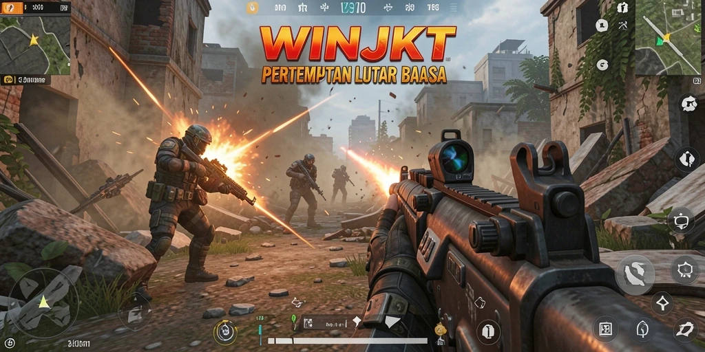 Gameplay seru dalam pertempuran FPS yang intens.